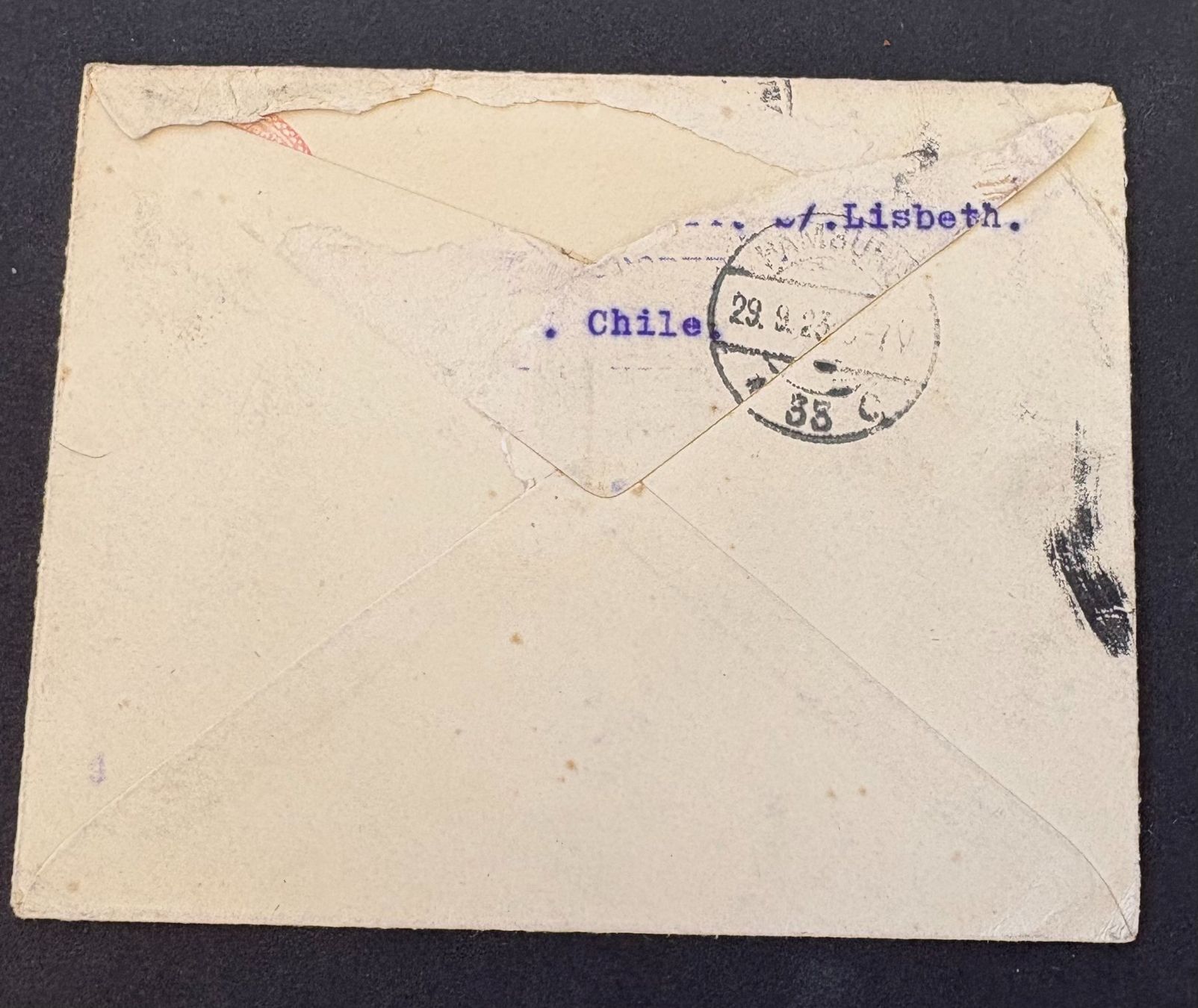 Alle Briefmarken: BRIEFUMSCHLAG CHILE 1923 – Gebraucht aus Ostermundigen von wini63 1