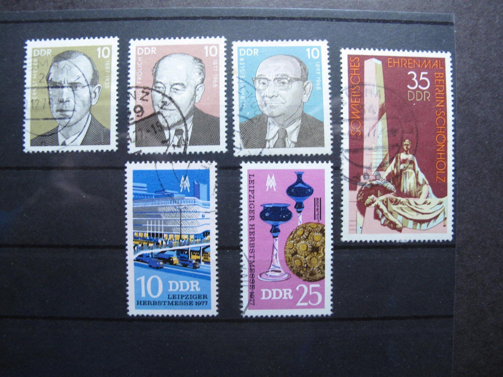 Alle Briefmarken: DDR 1977 Herbstmesse / Persönlichkeiten gest – Gebraucht aus Wil SG von fva01