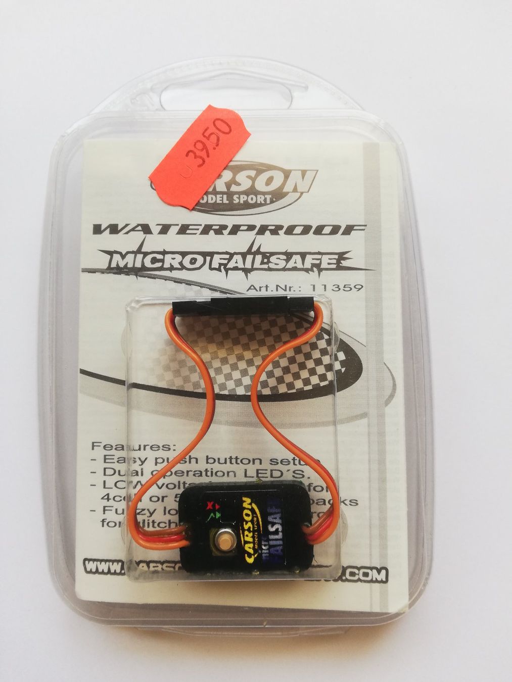 Modellismo RC: Carson Micro Failsafe-Modul wasserdicht – Nuovo e nell'imballaggio originale da Flüh venduto da AMS-Modellbau