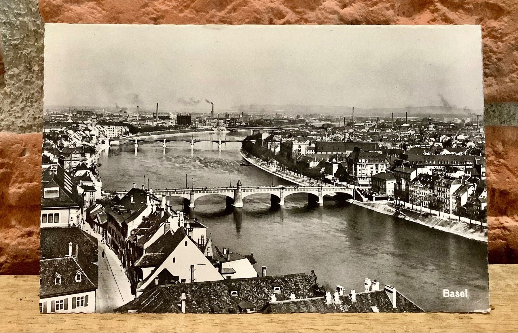 Cartoline postali: 1965 - BASEL mit Rheinbrücken – Usato da Root venduto da ENGLAND-TREASURES