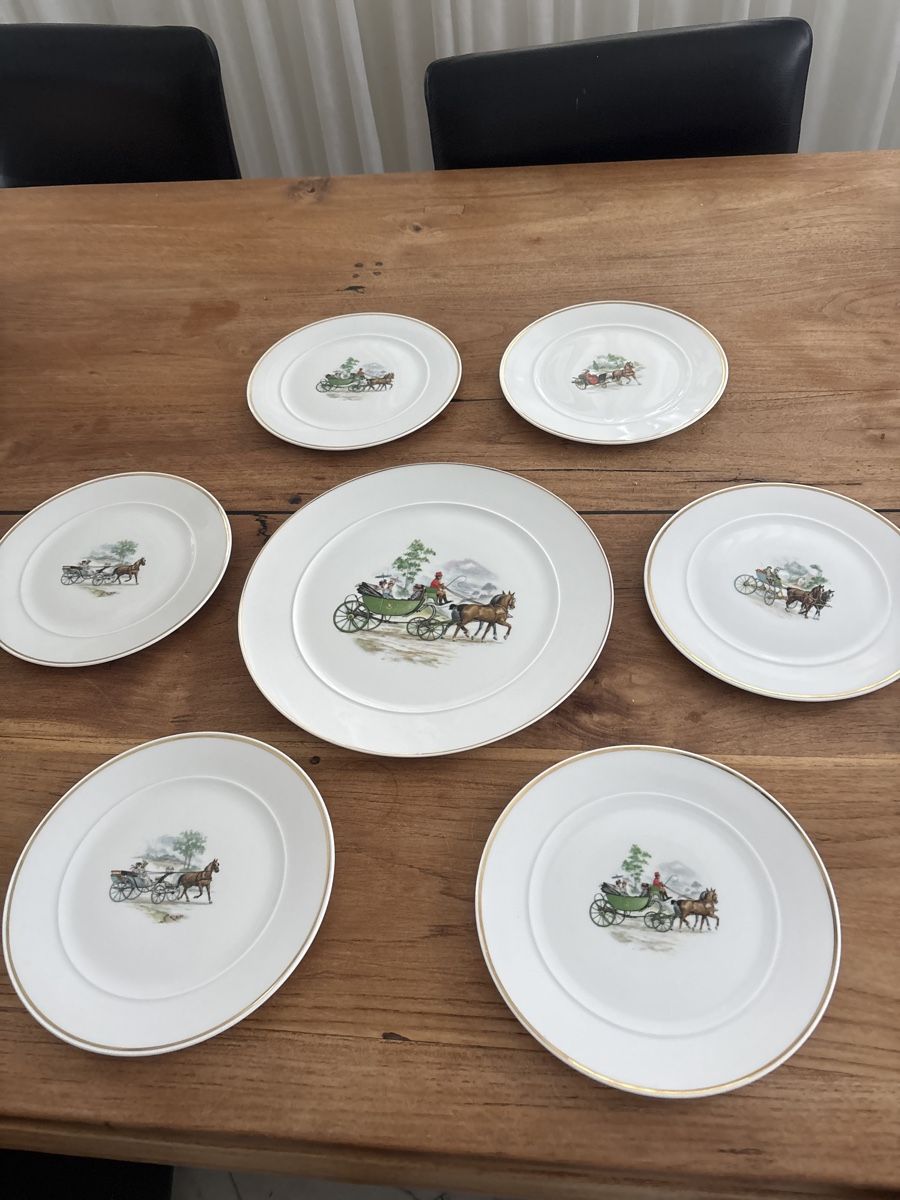 Set di piatti: Langenthal Teller 6 Dessertteller 1Kuchenteller – Usato da Kriens venduto da Wundertuete17