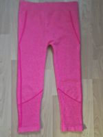 Damen 3/4 Tights Leggings Gr. XS Neon Pink Funktionswäsche