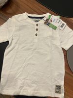 WEISSES BAUMWOLL T-SHIRT NEU GR 116
