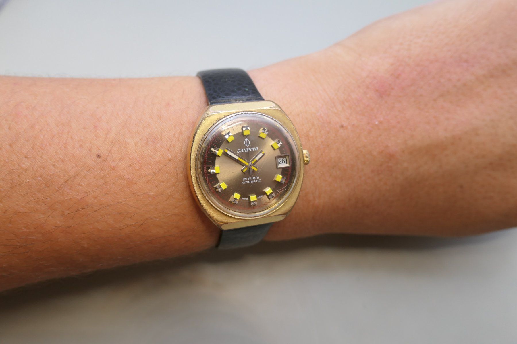 Candino Orologi: Candino 25 Rubis Automatic Vintage Herrenuhr Datum – Usato da Thun venduto da CHRONOTIKA 5