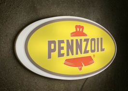 PENNZOIL OVAL LED Leuchtreklame Vintage Style
