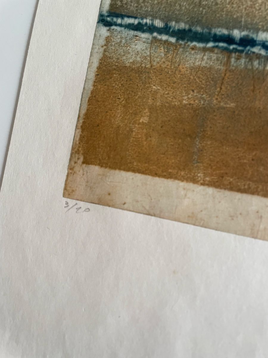 Grafiken & Lithographien: Original signierter abstrakter Kunstdruck – Gebraucht aus Basel von Amechan. 4