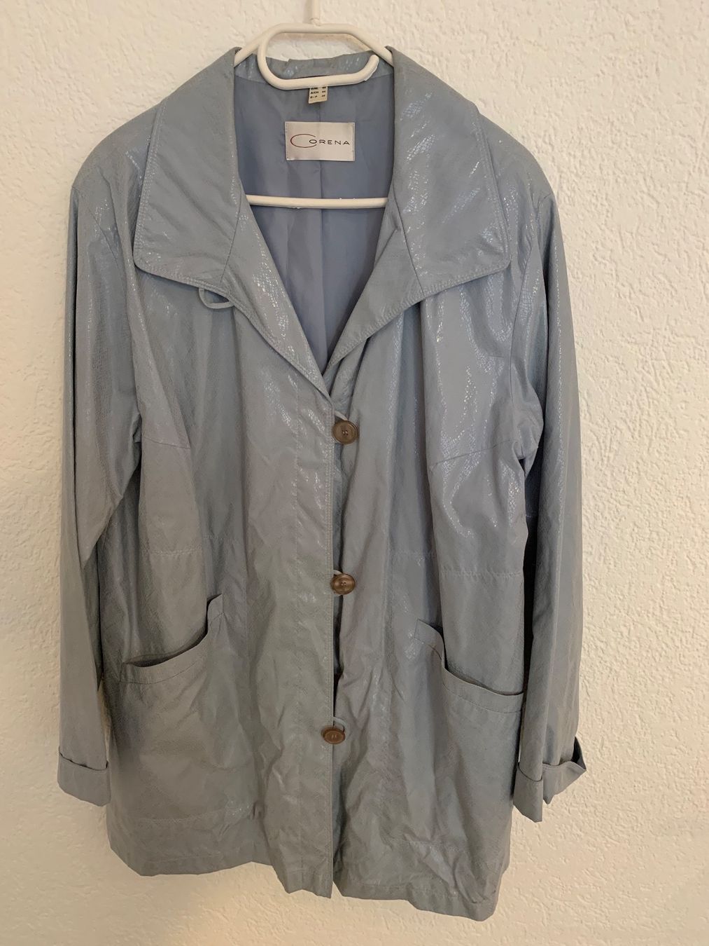 Giacche: Vintage Corena Jacke Hellblau Gr. XL – Usato da Fislisbach venduto da KolibriSecondhand