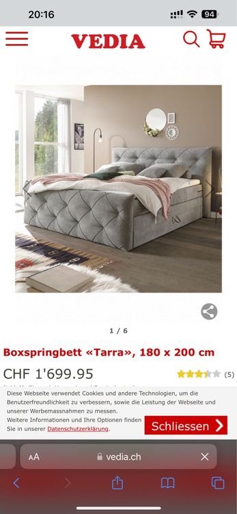 Neuwertiges popular Boxspringbett