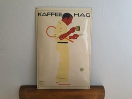 Emailschild Kaffee Hag Bar Cafe Emaille Schild Reklame Retro