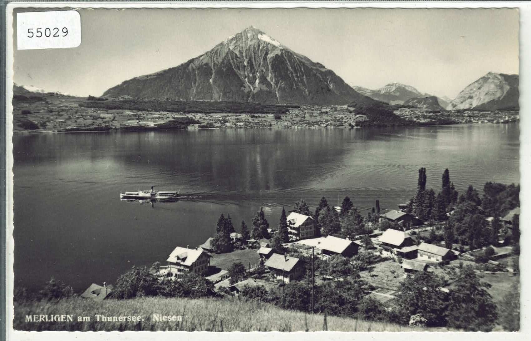 Cartoline postali: Merlingen am Thunersee - Niesen – Usato da Ettingen venduto da Kartenplanet