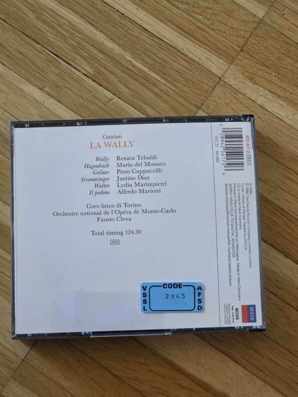 CD: Doppel-CD: Catalani: La Wally, Renata Tebaldi – Usato da Aesch BL venduto da immon 1