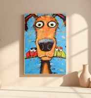 Unerwartete Freunde – Original XXL-Gemälde 158x82 cm