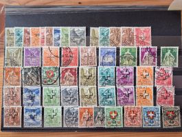 CH-Aemter Briefmarken gestempelt Zustand gem.Bild Karte A14