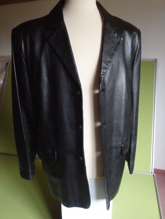 Schwarzer Ledersakko, Herren Lederjacke, Grösse 50/M Top!