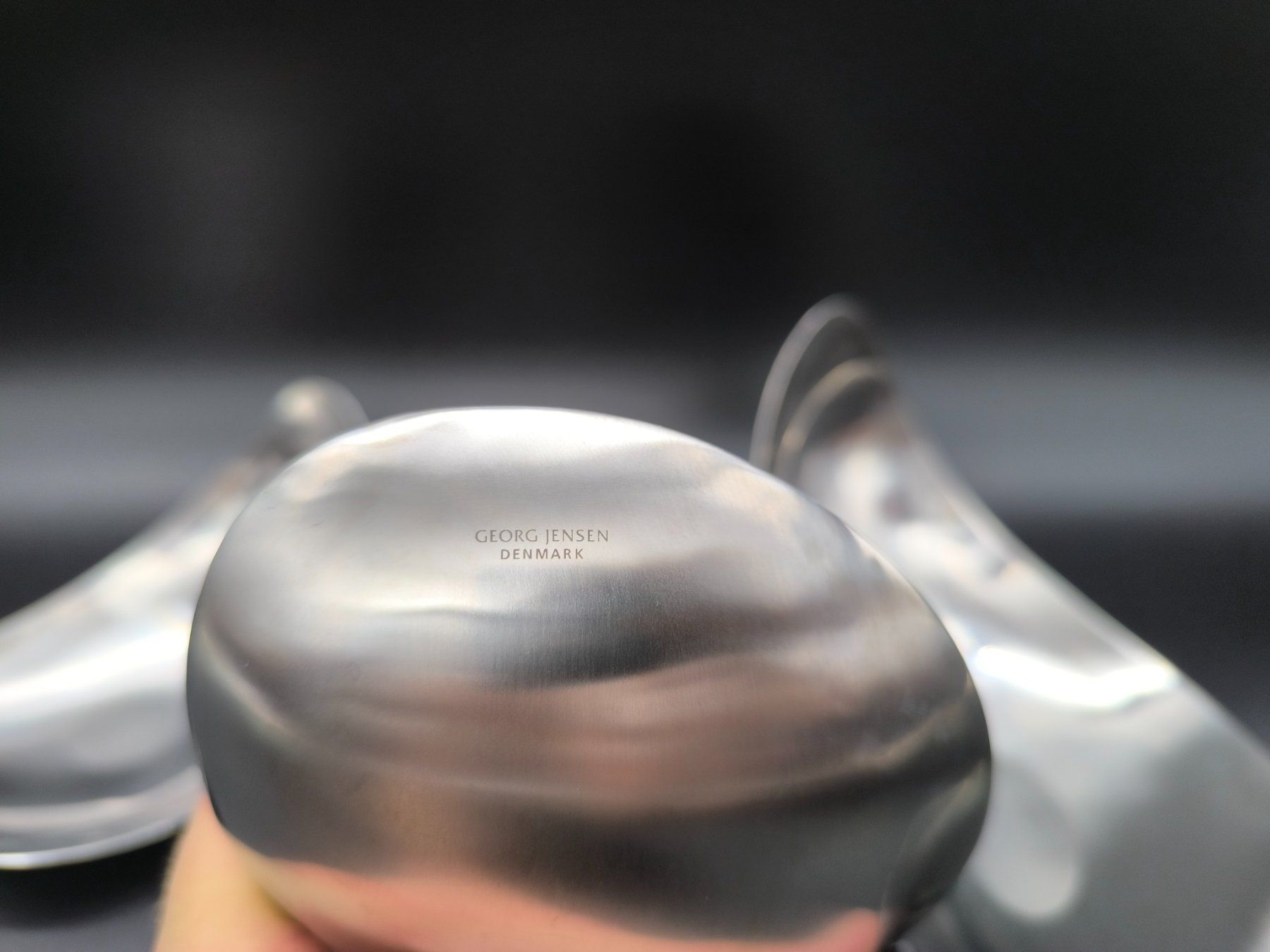 Jensen Ciotole: Georg Jensen Denmark "Leaf" Servierschalen 3er Set Vintage – Usato da Kreuzlingen venduto da topenergie 4