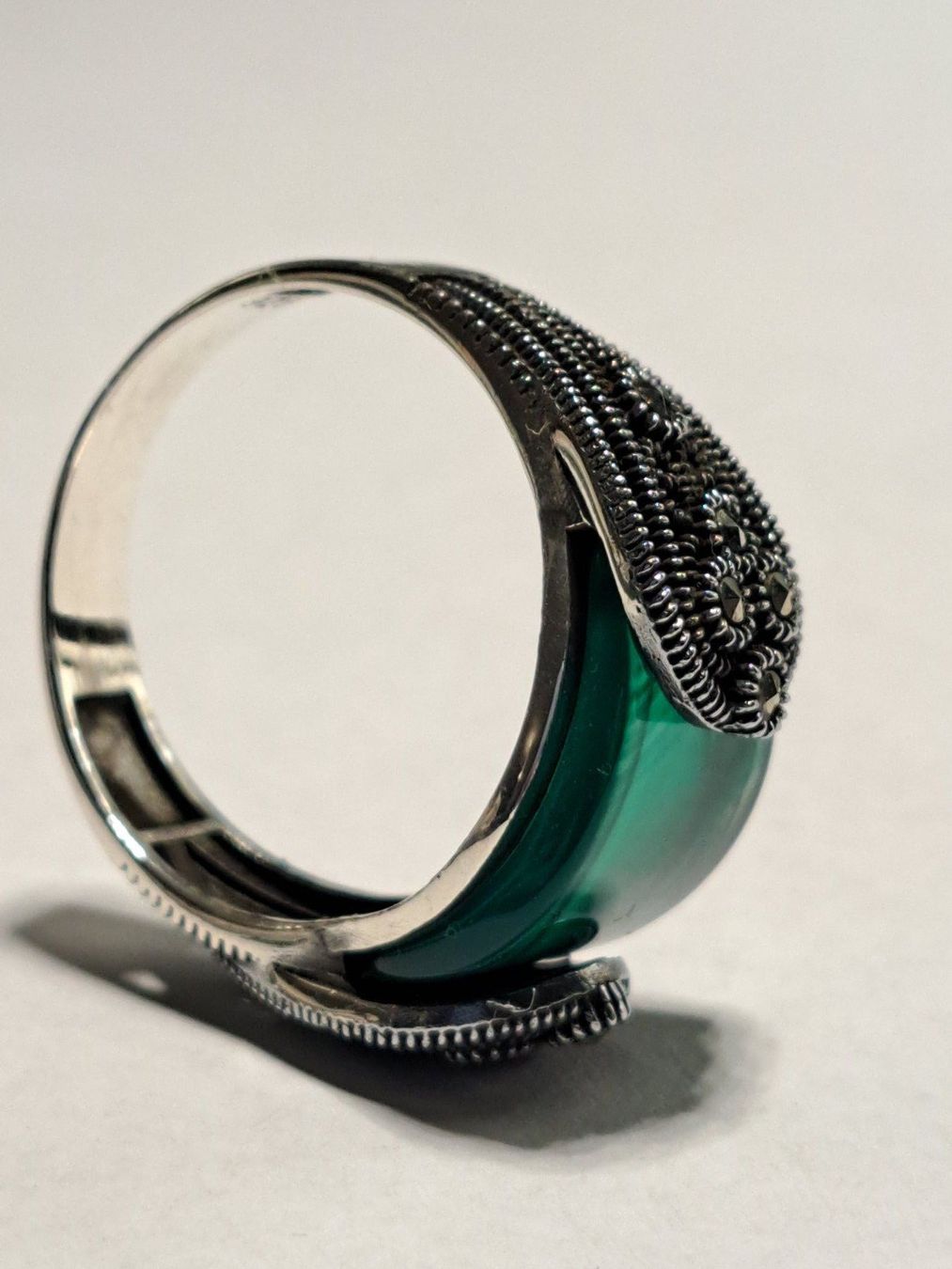 Ringe: 0034 - Bague en argent, Agate vert, taille 63 – Neu und originalverpackt aus Neuchâtel von NIDAVELIR 2
