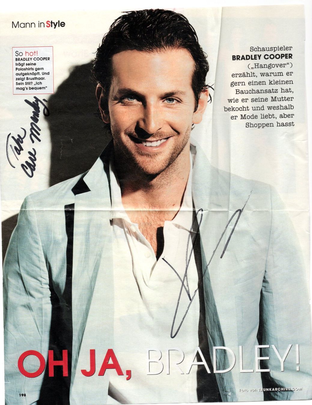 Autografi: Original Autogramm von Bradley Cooper – Usato da Niedergösgen venduto da Adrechada