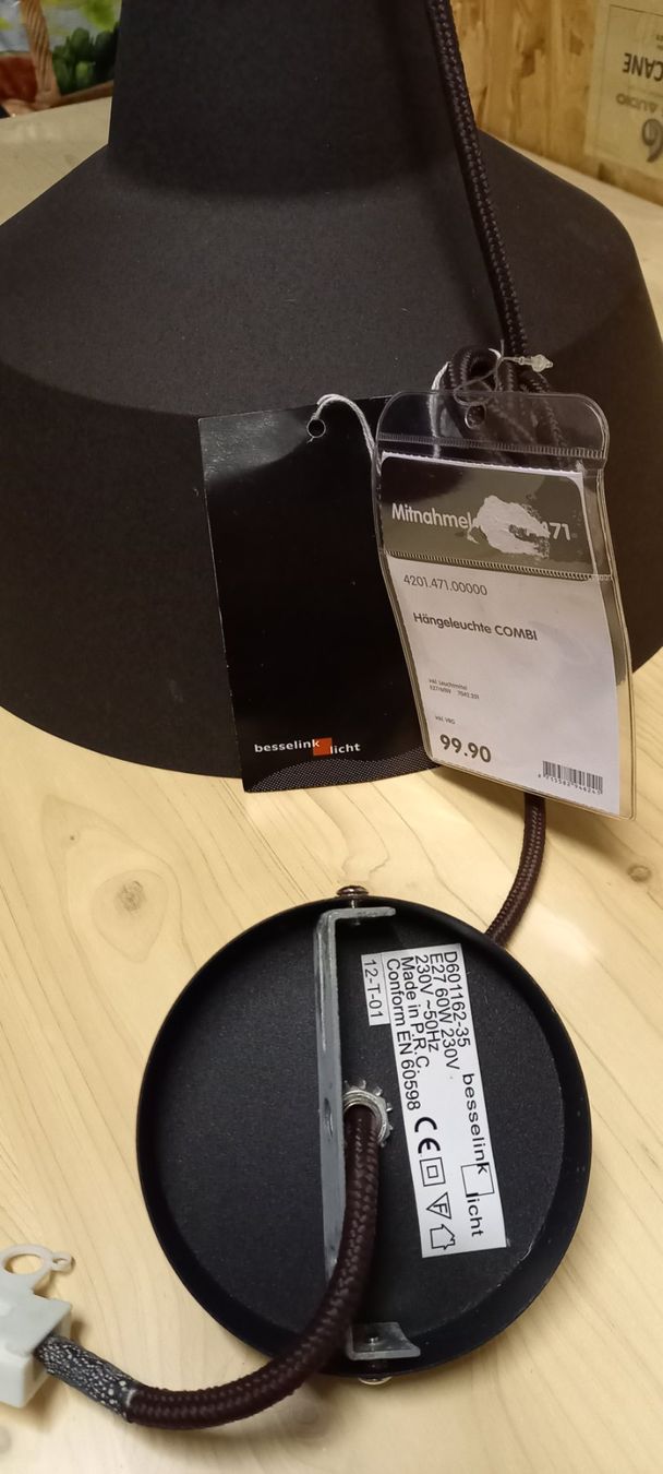 Lampadari & plafoniere: Hängeleuchte Metall braun – Nuovo e nell'imballaggio originale da Salez venduto da EMERCARO 2