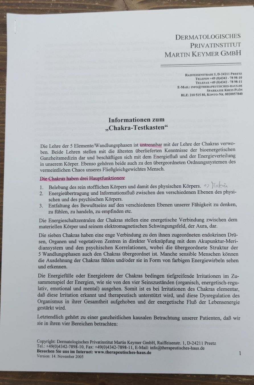 Attrezzature mediche: Keymer Testkasten "Chakra" für Bioresonanz / EAV – Usato da Eiken venduto da alipanther01 2