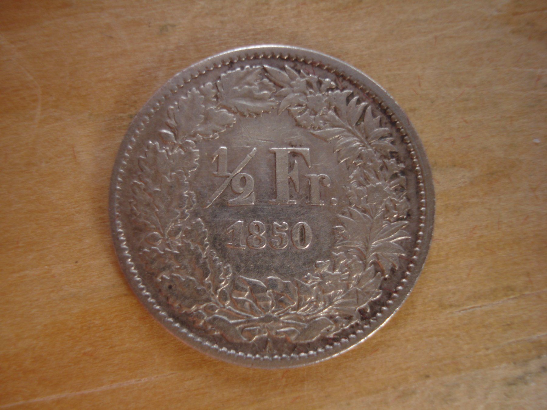 Tutti le monete: (C1) 1/2 Franken 1850 SS-VZ – Usato da Erlach venduto da Net-Coins