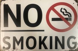 No Smoking Blechschild Bar Metallschild Restaurant Konzert