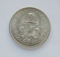 Münze Bermuda 1 Crown 1964 Silber