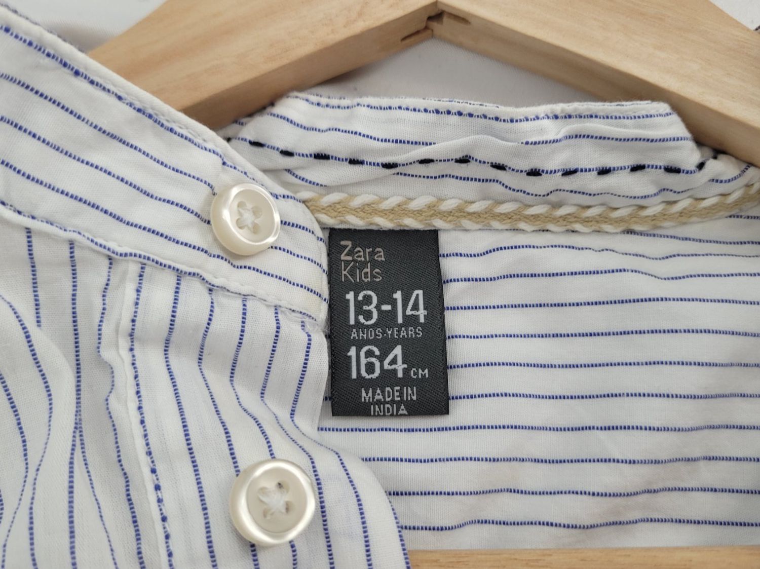 Chemise ZARA Garçon - Taille 13/14 Ans - Couleur Blanc Et Noir - Occasion Très Bon état
