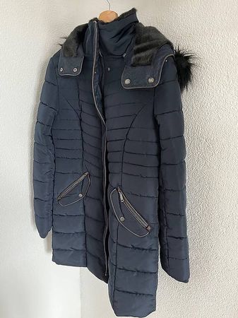 Wintermantel dunkelblau