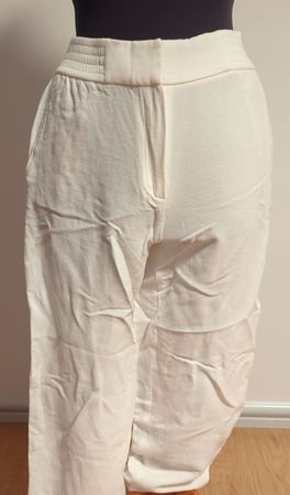 Elegante Leinenhose, Grösse S/M in Weiss