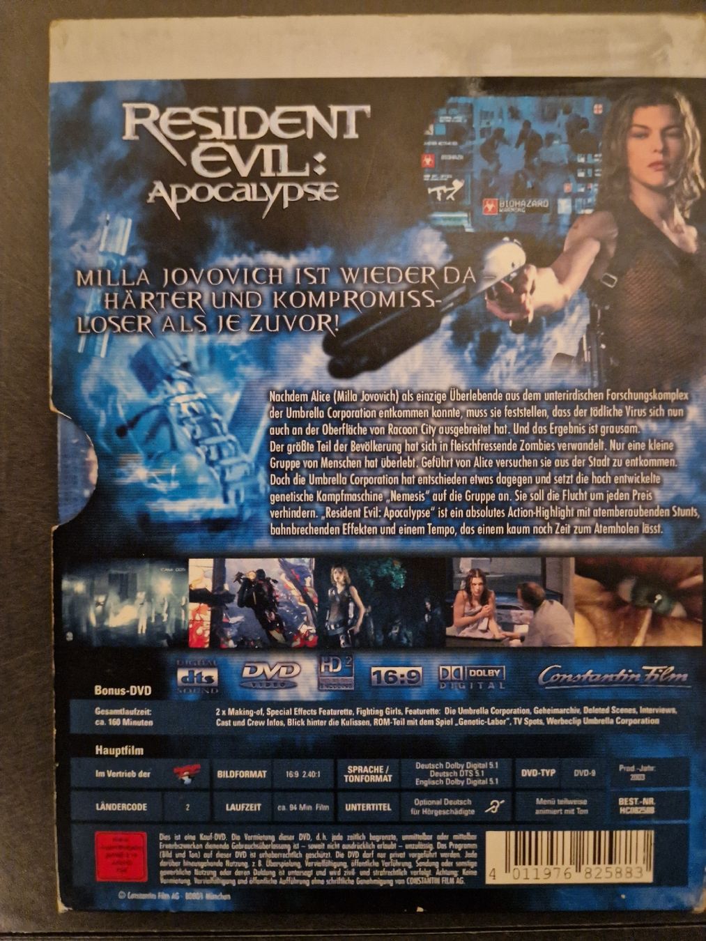Tutti i DVDs: Resident Evil - apocalypse, dvd, Zombie, Horror – Usato da Thayngen venduto da Lan222 1