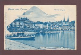 Gruss aus LUZERN - Schweizerhofquai - Hofkirche