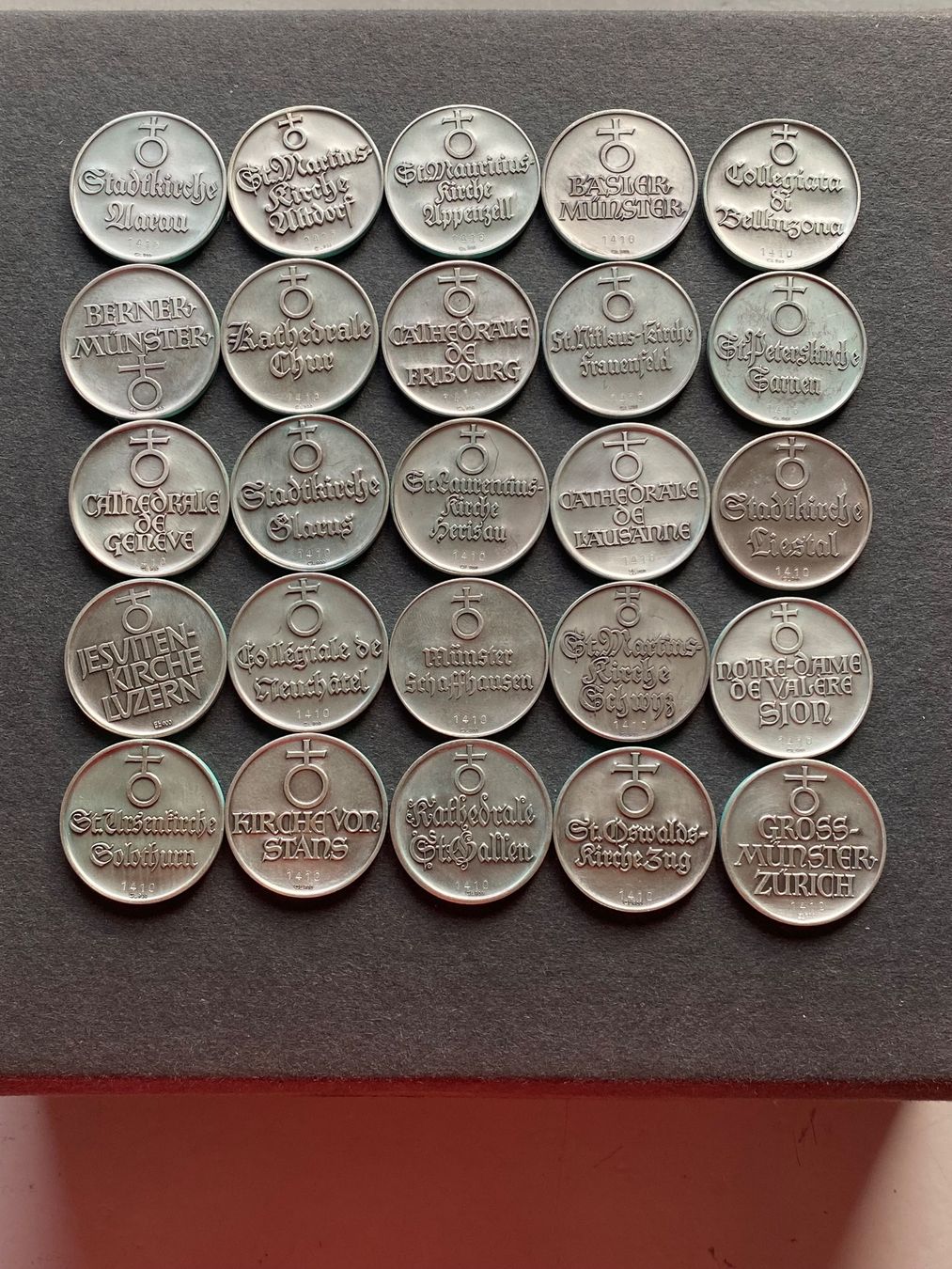 Medaillen: 25 Silbermedaillen Schweizer Städte und Kirchen – Gebraucht aus Zürich von mysilvercoin 1
