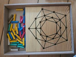 Familien Mühle Spiel Holz