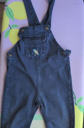 80 size Denim Dungarees Grey Used Condition