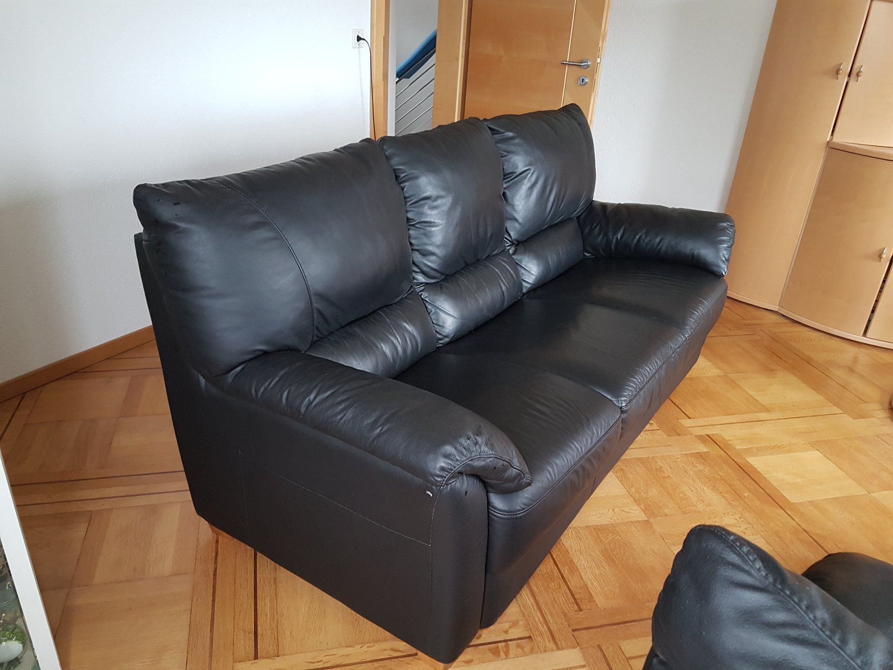 Divani: 3-er Ledersofa / Sofa schwarz – Usato da Villnachern venduto da OnkelTom007 1
