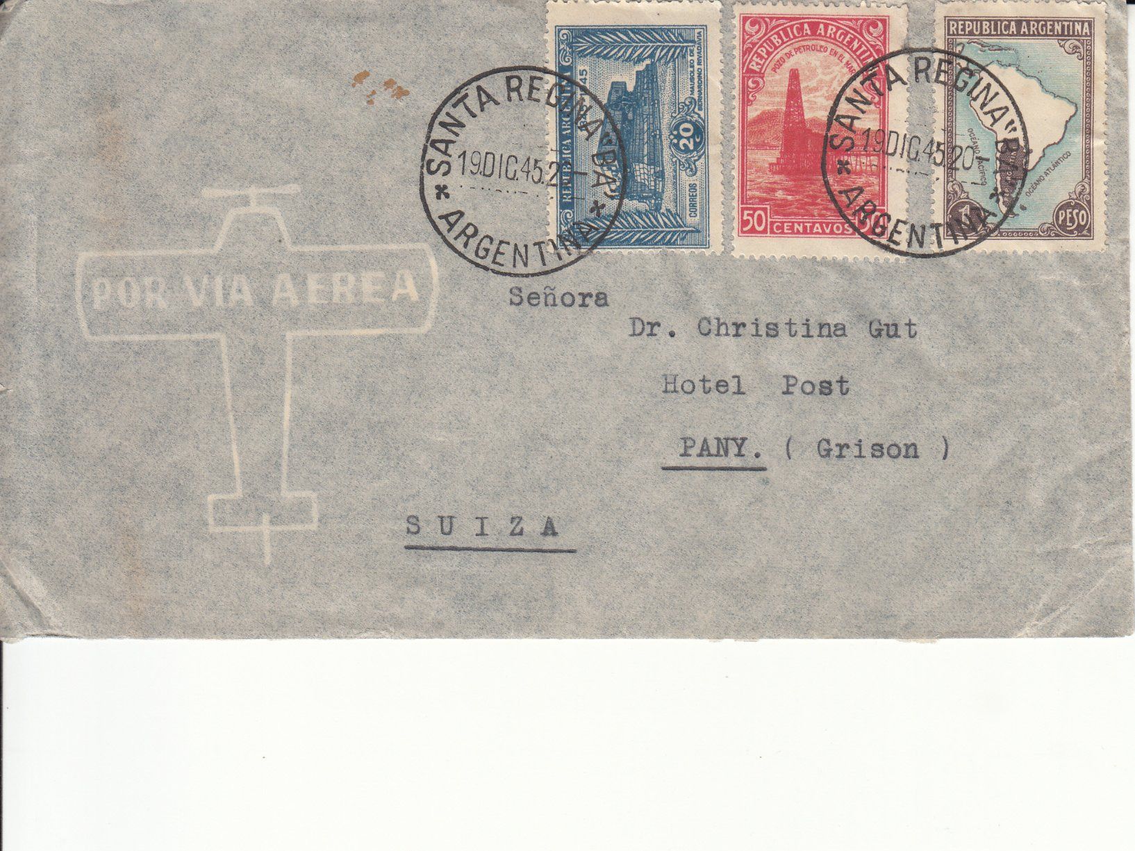Alle Briefmarken: Argentinien - Schweiz 1945 - 1959, 15 Briefe – Gebraucht aus Bürglen TG von StampGraf 1