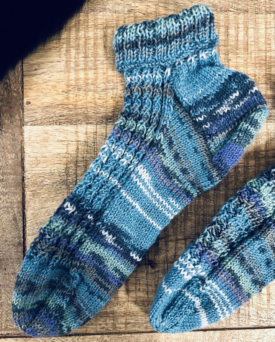 Calze: Warme, handgestrickte Socken, Gr. 38/39 – Nuovo (secondo la descrizione) da Urdorf venduto da Bailey72 3