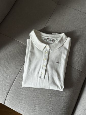 Tommy Hilfiger Damen Poloshirt, weiss, Grösse M