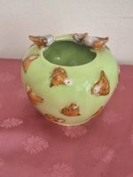 Vase mit Vogelmotiv hellgrün DES POTS Ø 15 cm