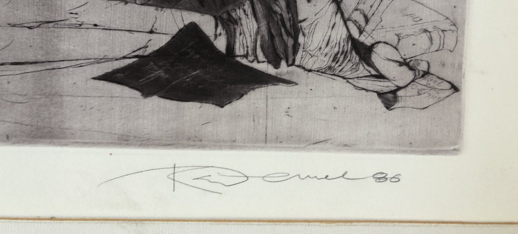 Dipinti: Karel Demel (1942-2024) - Radierung - "Hamlet" - E.A. – Usato da Schaffhausen venduto da durruti 5