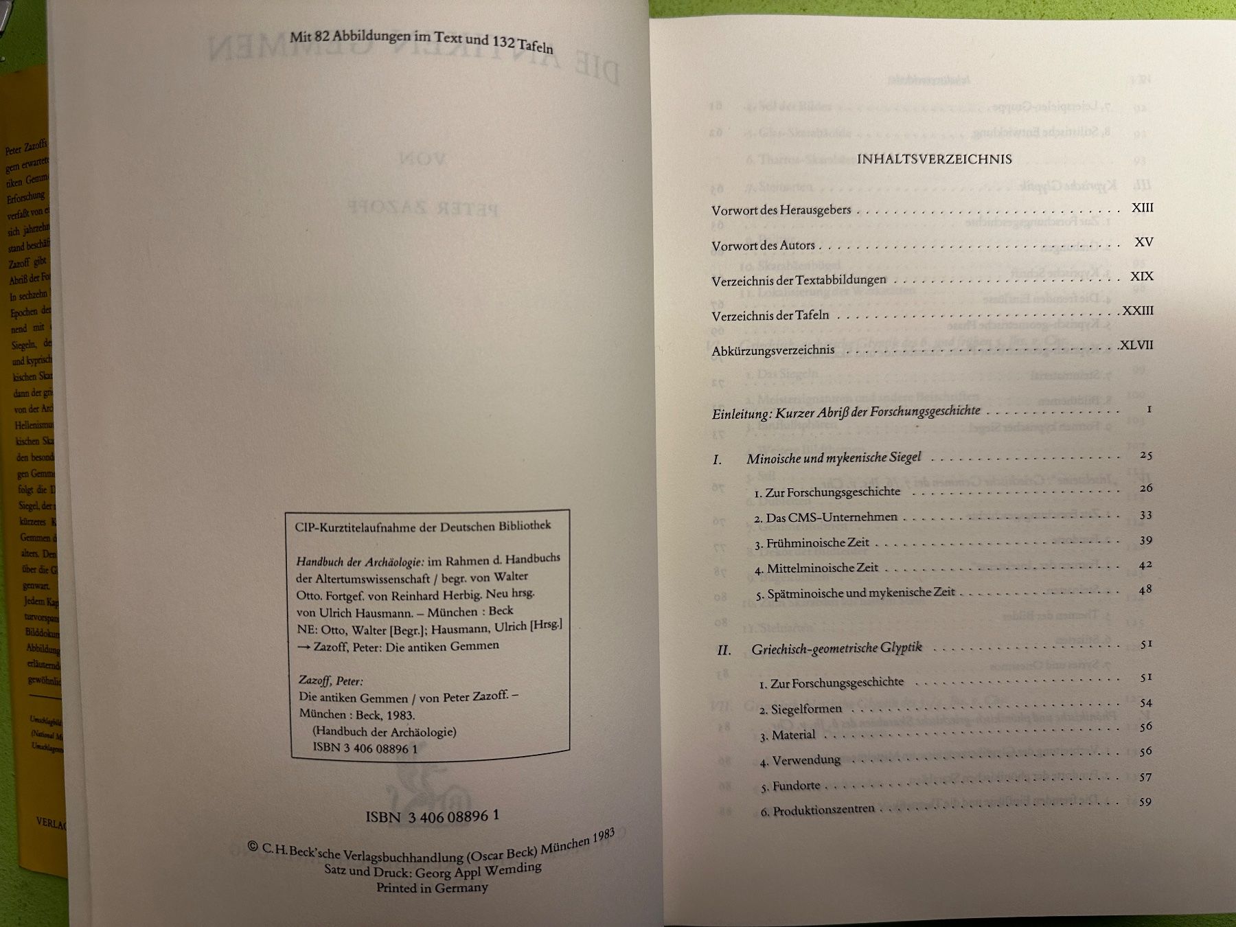 Libri: Peter Zazoff: Die antiken Gemmen. – Usato da Zürich venduto da allp 3