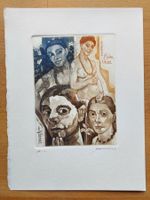 Exlibris Hedwig Pauwels - Original Farbradierung signiert