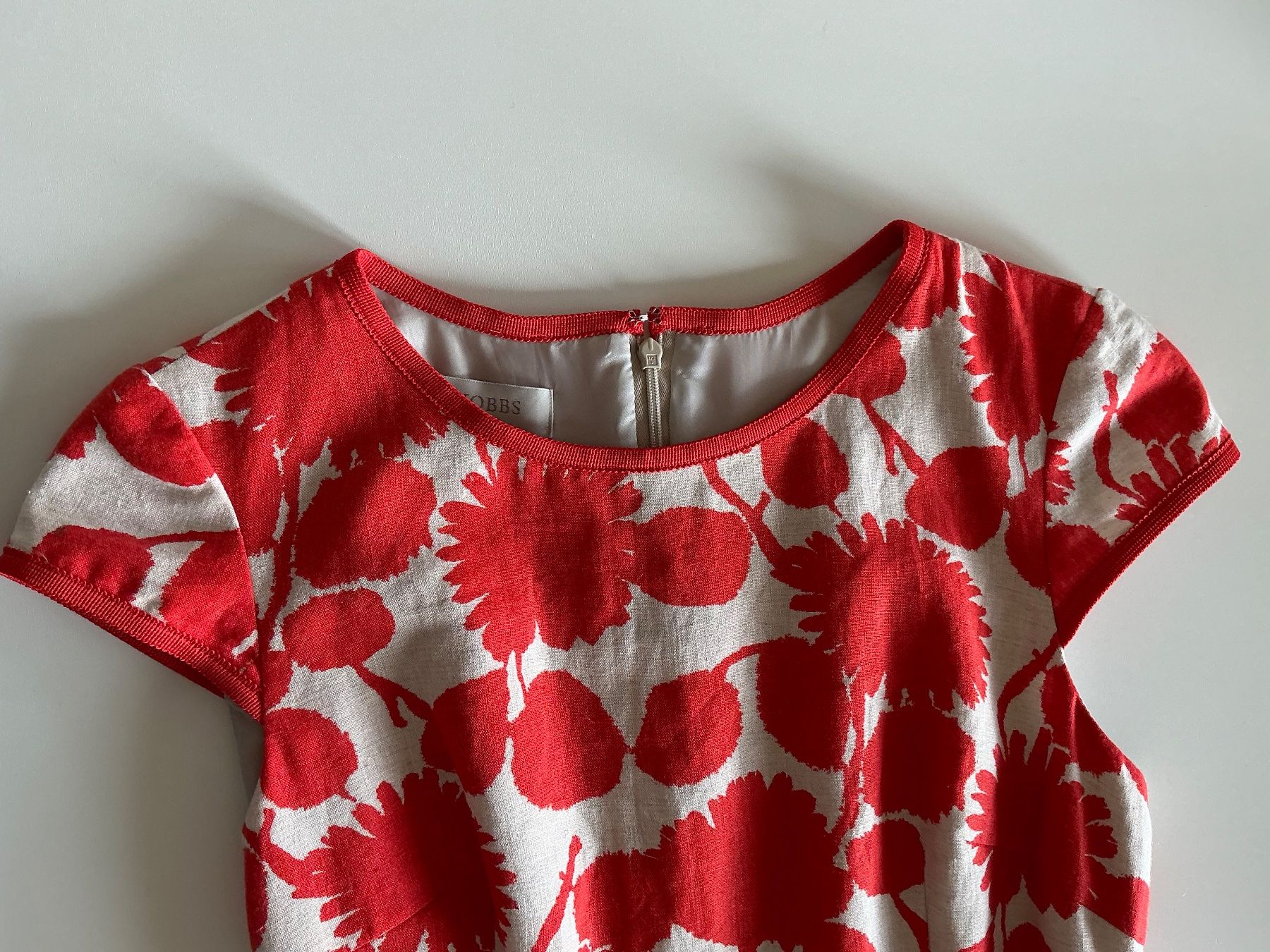 Hobbs Vestiti: Hobbs rot-geblümtes Leinenkleid Gr 36 – Usato da Zürich venduto da bea_s5tq 6