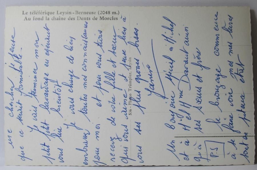 Cartoline postali: Téléférique Leysin-Berneuse, vers 1950 – Usato da Frauenfeld venduto da POML 1