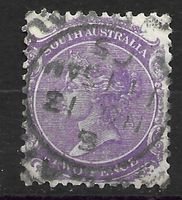 Südaustralien 1905: Königin Victoria TWO PENCE violett