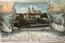 Basel, Schwäne, Jugendstil, Metz, 1903