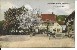 Bettingen BL Wirtschaft zum Basler Hof ca.1920 kl. Kutsche