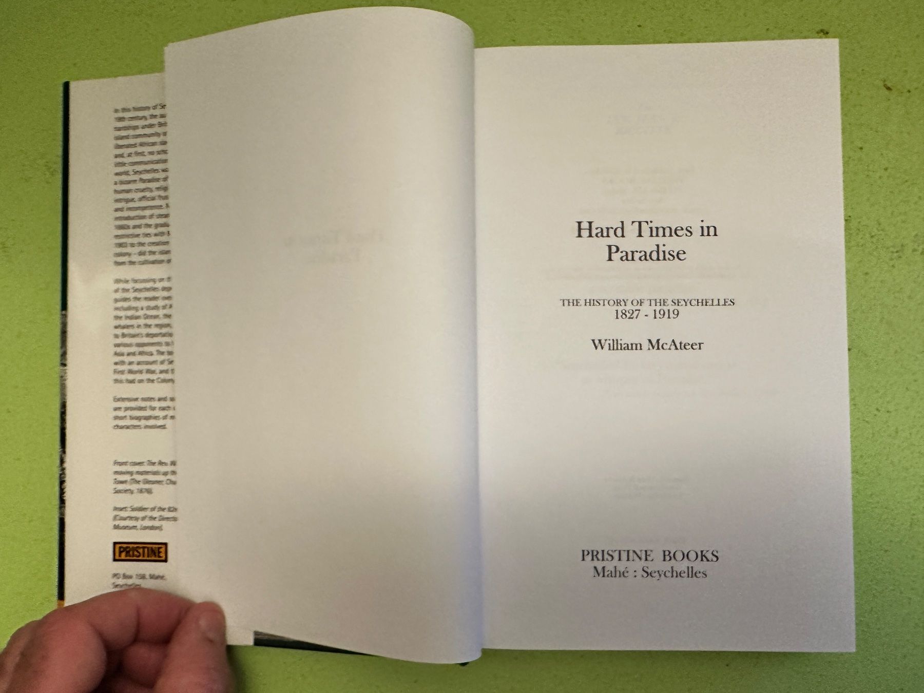 Libri: William McAteer: Hard Times in Paradise. – Usato da Zürich venduto da allp 2