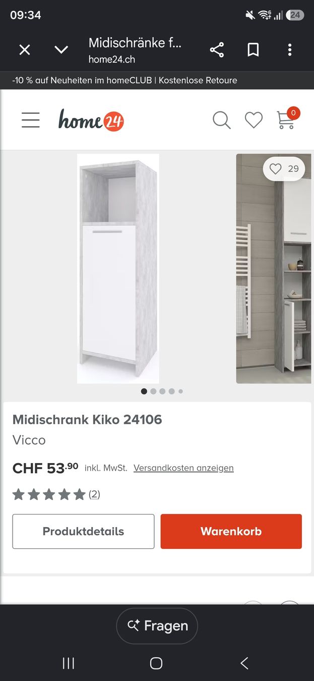 Armadi: Vicco Midischrank betonoptik – Usato da Zug venduto da nic_wlj8 6