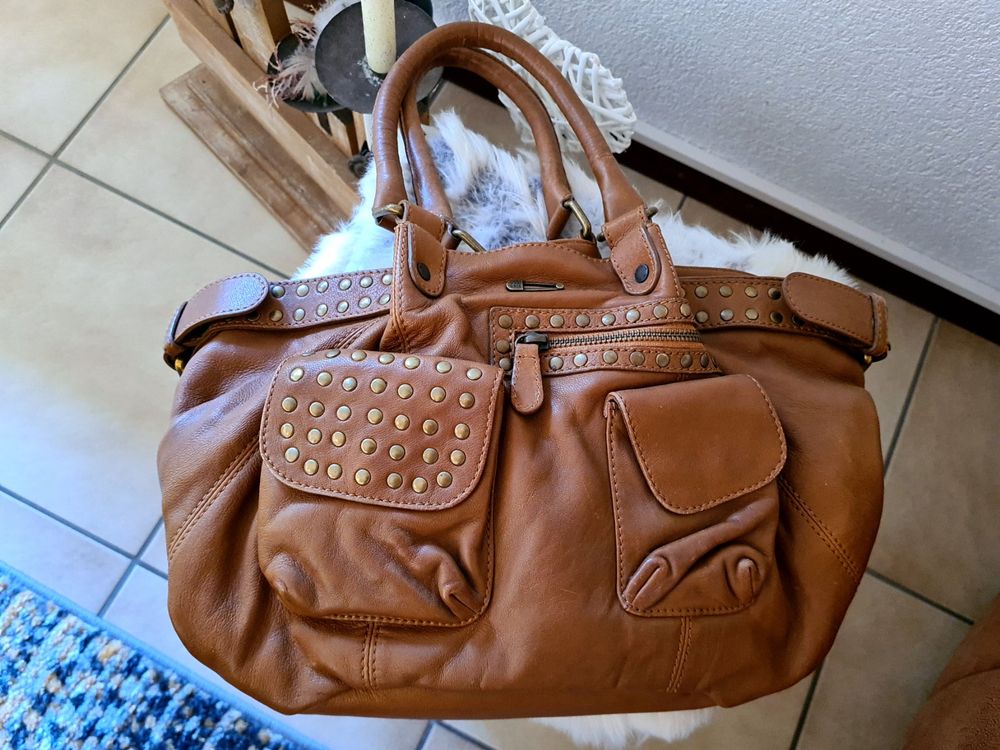 Sac IKKS Fisherboy en cuir camel (D'occasion) à le landeron pour